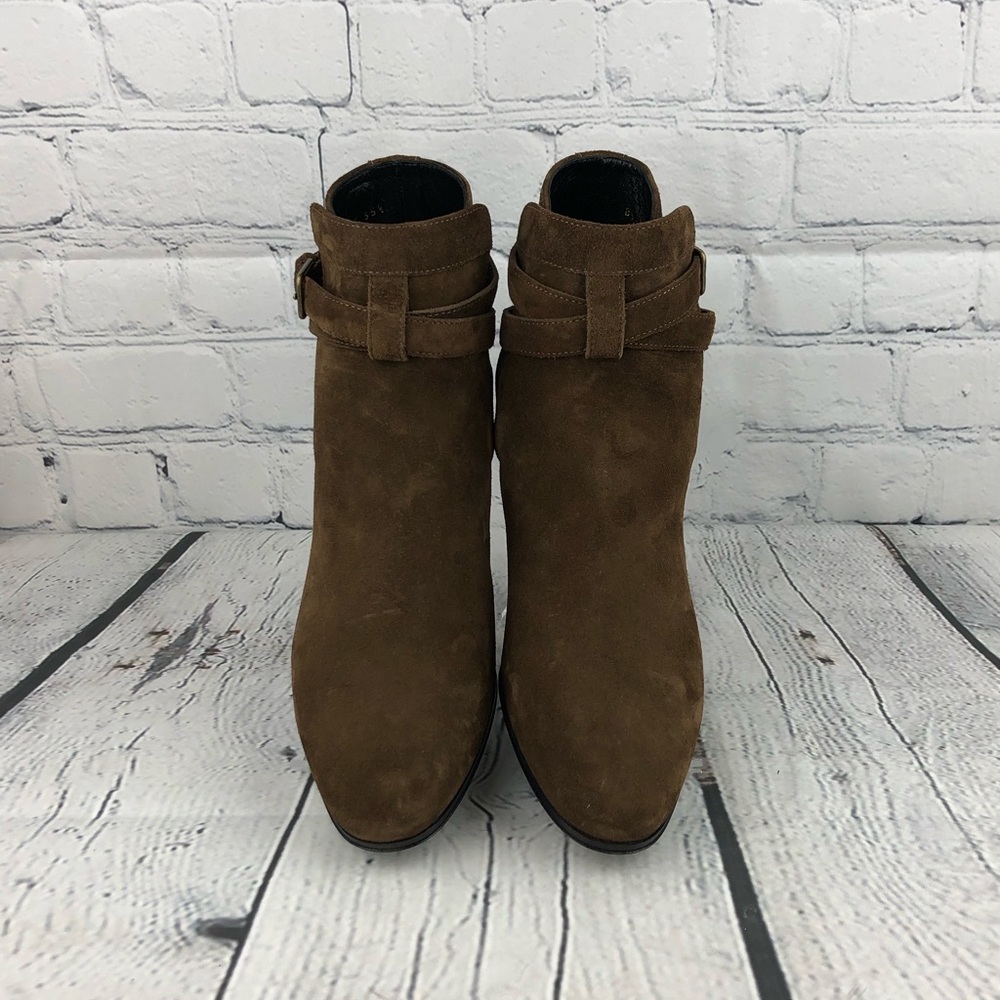 Saint Laurent, Brown Suede Ankle Boots, EU 35.5 - Picture 2 of 10